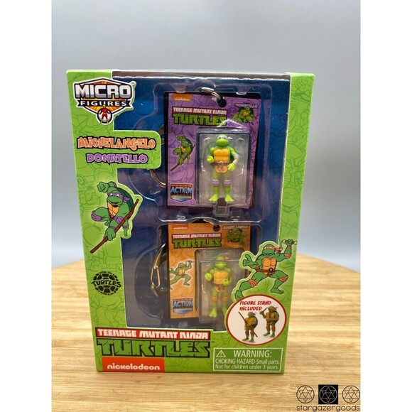 Teenage Mutant Ninja Turtles Micro Figures Action Figure Michelangelo Donatello - Picture 1 of 11